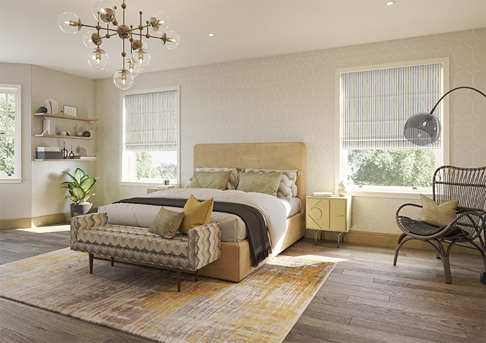 Vintage Stripe, Gold Coast - Roman Blind - Image 6
